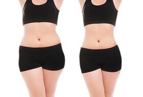 before and after exercises for delicate sides and abdomen