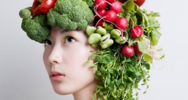 Vegetables and herbs of the Japanese diet for weight loss
