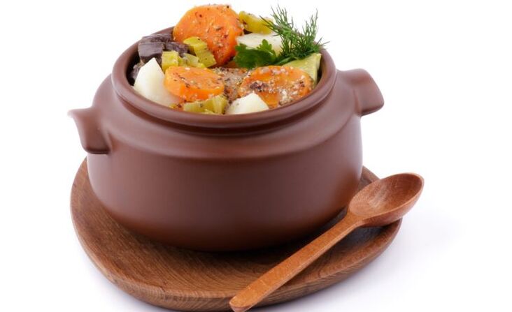 Vegetable casserole in the diet for gout